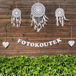 Girlanda papírová bílá perleť 115 mm - FOTOKOUTEK velká