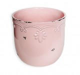 Obal vintage keramika 10x9 cm - růžový 