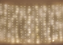 Světelná záclona 1,7 x 1,5 m, 180 LED -  teplá bílá