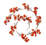 Girlanda podzimní drobné kvítky - oranžová - 150 cm