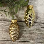 Baňka šiška mini - 5 cm - zlatá mix