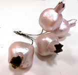 Jablíčko granátové na drátku 5 cm - růžová perleť - 1ks