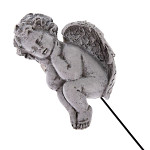 Anděl šedý zápich - vzpomínkový - 8 cm
