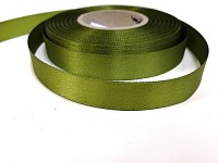 Saténová stuha oboulící - traní zelená - 10 mm - 1m  