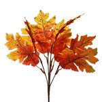Listy podzimní dub oranžový - 35 cm