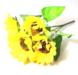 Kytice slunečnic 5 květů - 28 cm