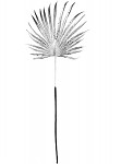 Palmový list třpytivý 56 cm - stříbrný