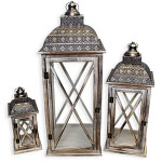 Lucerna dřevěná S/3 -  81cm, 61cm, 39 cm - 3 ks