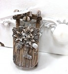 Sáňky natur zdobené polyrezin - 9 cm Sáňky natur zdobené polyrezin - 9 cm