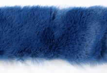 Kožešinový pás 4 cm - tm.modrý - 1,5 m  