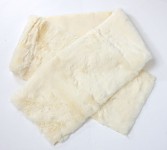 Kožešinový pás 6 cm - bílý - 1 m 
