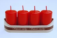 Adventní svíce - červené 40 x 70 mm