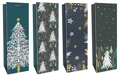 Papírová taška na víno se zlatou ražbou - 12 x 36 x 9 cm Papírová taška na víno se zlatou ražbou - 12 x 36 x 9 cm