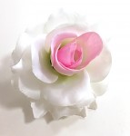 Hlavičky růží bílo - růžové - 10 cm - 1ks 