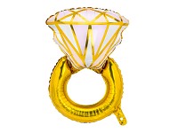 Fóliový balonek - zlatý svatební prsten 56 x 75 cm