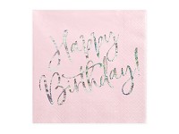 Ubrousky - Happy birthday pudrově růžové