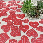 Svatební papírové konfety srdíčka LÁSKA - červená