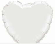 Foliový balonek srdce bílé - 45 cm