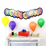 Girlanda (banner) 25 x 125 cm - Veselé narozeniny balónkové