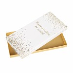 Dárková krabička na peníze (voucher) - zlaté konfety - novomanželům