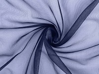 Jemný dekorační šifon - 160cm/5 m - tm.modrý