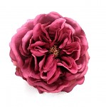 Hlavička čajové růže 10 cm - tm. starorůžová
