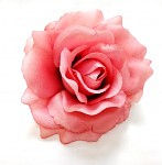 Hlavičky růží - korálové - 10 cm 