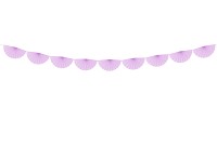 Girlanda papírová - rozetky fialové - 3 m 