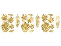 Dekorace Aloha - zlaté listy - 21 ks