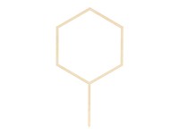 Dřevěný zápich do dortu - hexagon