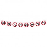 Girlanda papírová - dopravní značka - 70