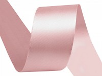 Stuha saténová 40 mm - pudrově růžová - 1 m