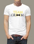 Rozlučkové tričko - pánské bílé - team groom 