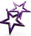 Svícen kovový hvězda starozlatá patina - 10 cm