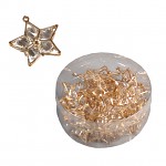 Dekorační hvězda s krystaly - zlatá - 1ks 