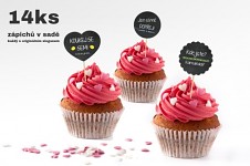 Zápichy do cupcakes - černé - 14 ks