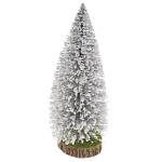 Drátěný umělý stromeček zasněžený - 35 cm