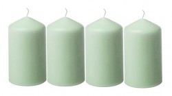 Adventní svíce - šalvějově zelené malé 40 x 70 mm