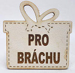 Jmenovka dřevěná - dárek malý - Pro bráchu