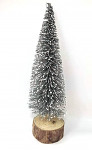 Drátěný stromeček glitter - stříbrný - 19 cm