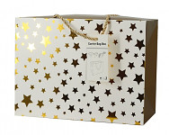 Dárková krabička s uchy - zlaté hvězdičky - malá 