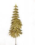 Zápich vánoční stromeček zlatý - 10 cm 