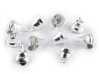 Zvoneček STŘÍBRNÝ - 11 mm - 10 ks Zvoneček STŘÍBRNÝ - 11 mm - 10 ks