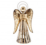 Svícen anděl s knihou 41 cm - zlatá patina 