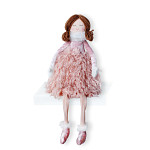 Andělka (panenka) textilní růžová -  41 cm 