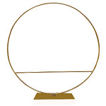 Kovový kruh zlatý na podstavci - 38 cm
