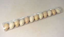 Vajíčka malá plastová v tubě - růžovo- bílo-zlatá - 12ks