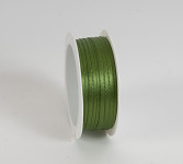 Saténová stuha 3 mm/ 1 m  - temně zelená