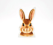 Zajíc dřevo/tisk 15 cm k postavení Zajíc dřevo/tisk 15 cm k postavení