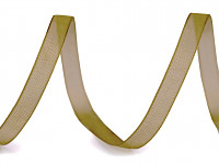 Šifonová stuha  10 mm - sv.zlatá - 1 m